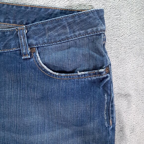 BKE Star 20 Jean Women 36x33.5, Tag 34x33.5 Bootcut Blue Denim Cotton Distressed - Picture 8 of 15